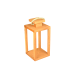Lampion drewniany Średni LD-2-B Brązowy